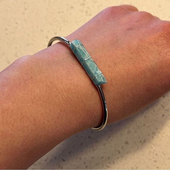 Asymmetrical Beaded Cuff Bracelet - Picture 7 of 10